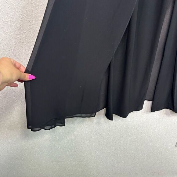 Joseph Ribkoff Black Trends Crepe Layered Palazzo Wide Leg Pants Women’s Size 4 - Picture 4 of 15